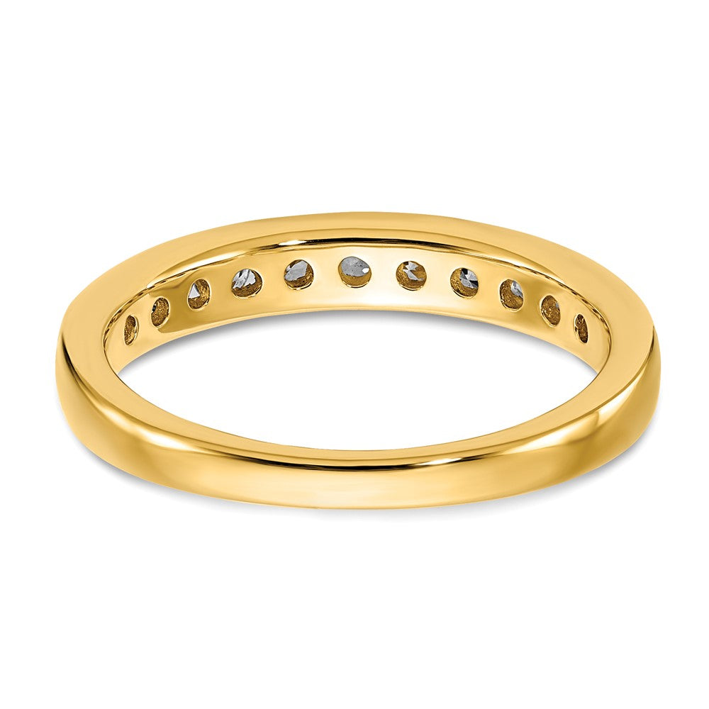 14k 1/2 carat Lab Grown Diamond VS+ F+ Complete Channel Set Band
