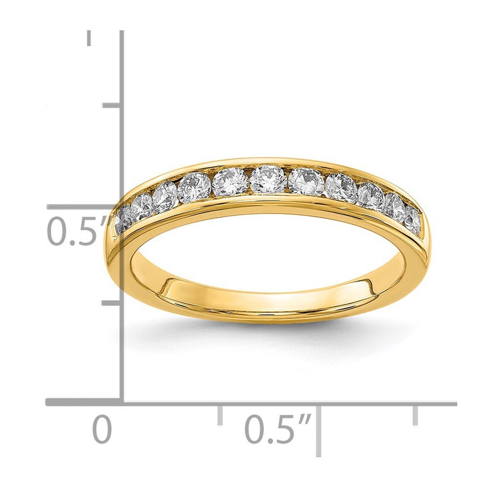 14k 1/2 carat Lab Grown Diamond VS/SI+ G+ Complete Channel Set Band