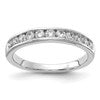14k White Gold 1/2 carat Lab Grown Diamond VS+ F+ Complete Channel Set Band