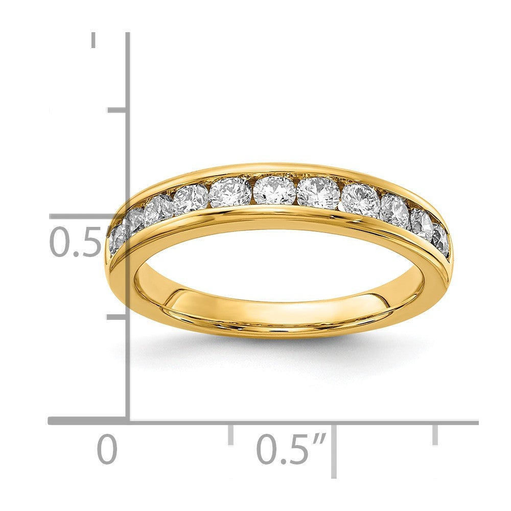 14k 3/4 carat Lab Grown Diamond VS+ F+ Complete Channel Set Band