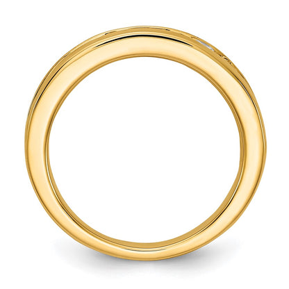14k 1 carat Lab Grown Diamond VS/SI+ G+ Complete Channel Set Band
