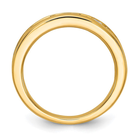 14k 1 carat Lab Grown Diamond VS/SI+ G+ Complete Channel Set Band