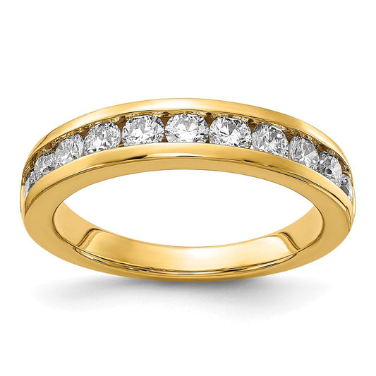 14k 1 carat Lab Grown Diamond VS/SI+ G+ Complete Channel Set Band