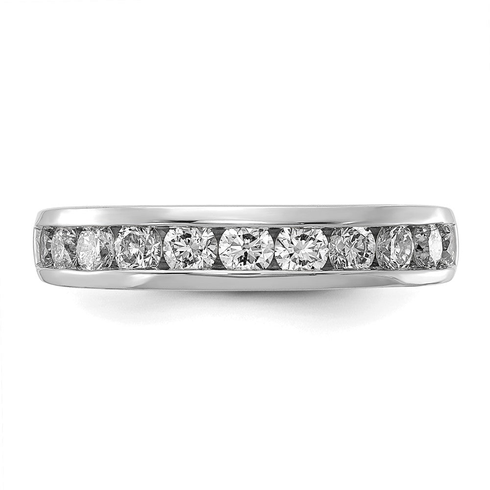 14k White Gold 1 carat Lab Grown Diamond VS+ F+ Complete Channel Set Band