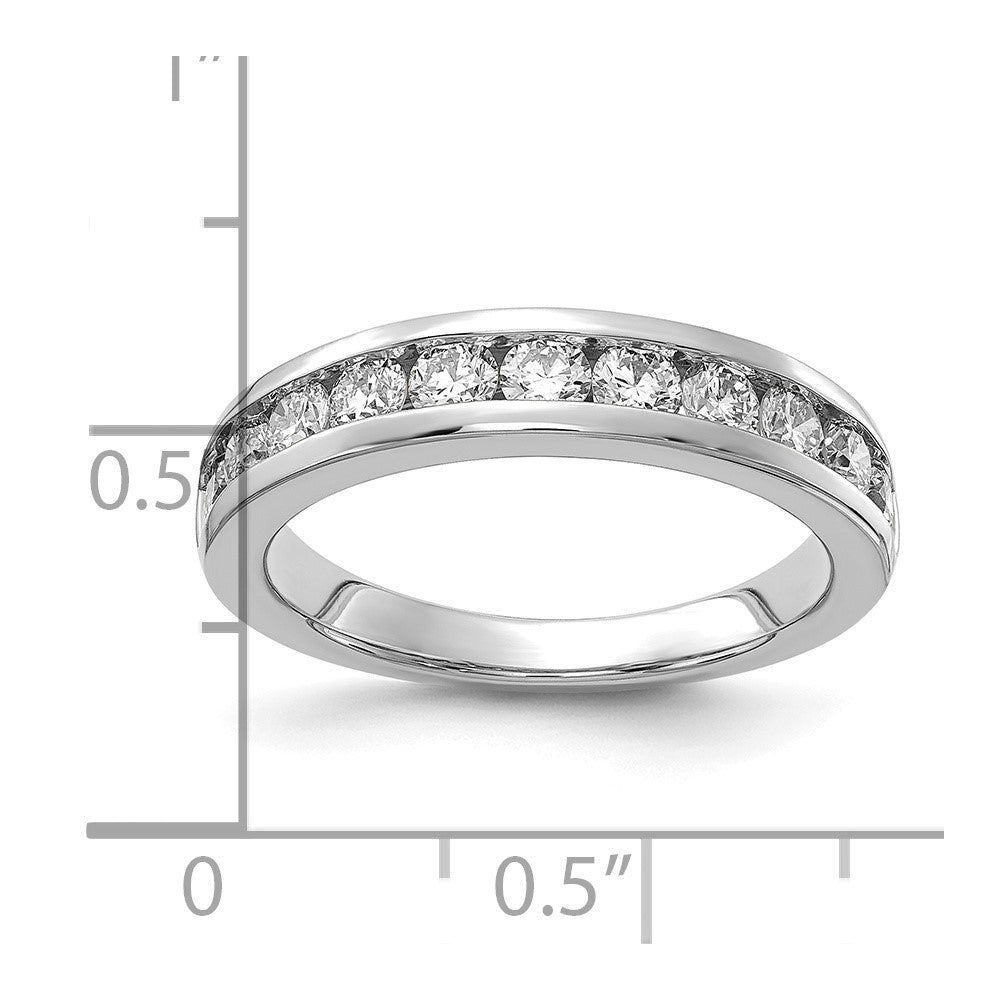 14k White Gold 1 carat Lab Grown Diamond VS+ F+ Complete Channel Set Band