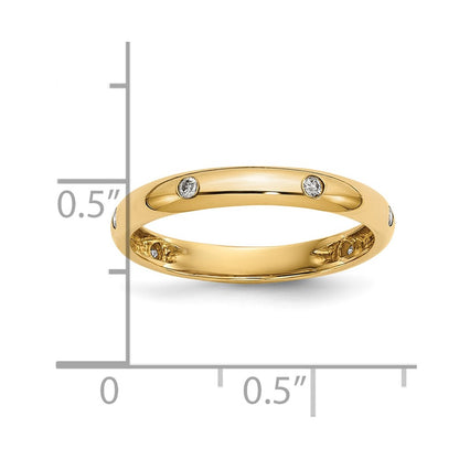 10K 6-stone 1/10 carat Diamond Band