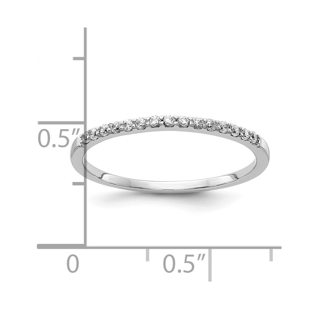 10K White Gold 1/8 carat Diamond Band
