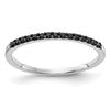 10K White Gold 1/8 carat Black Diamond Band