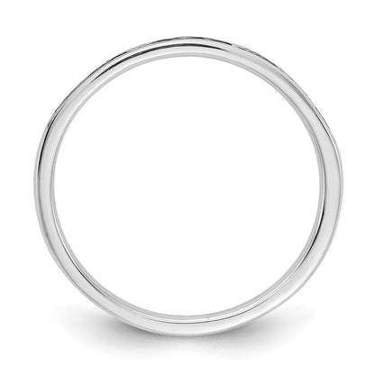 10K White Gold 1/6 carat Diamond Channel Band