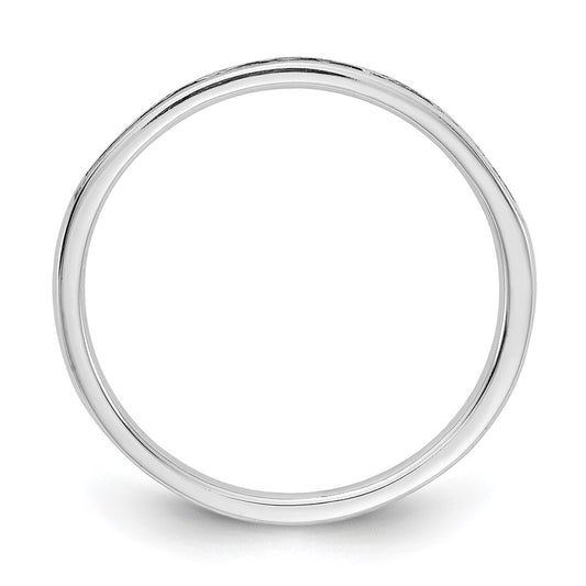 10K White Gold 1/6 carat Diamond Channel Band