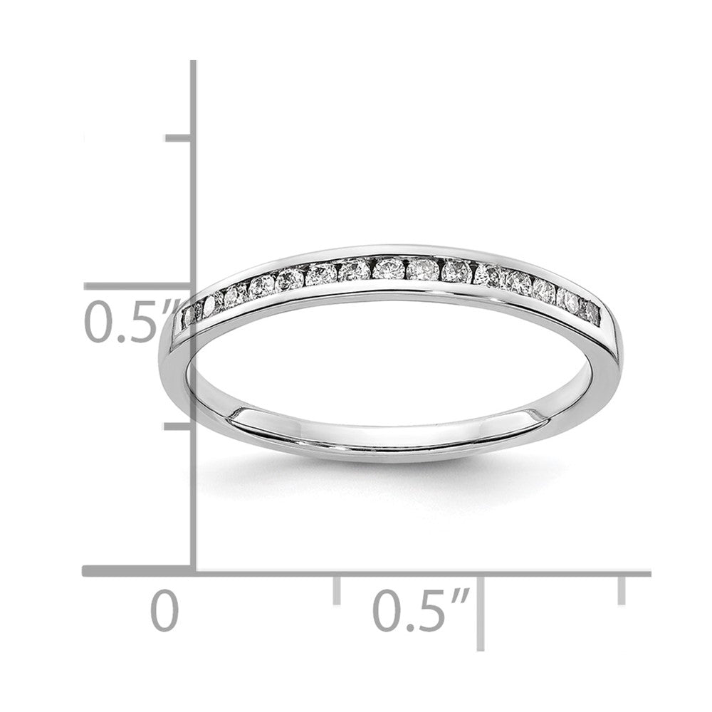 10K White Gold 1/6 carat Diamond Channel Band