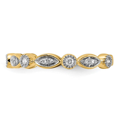 14k 1/5 carat Lab Grown Diamond VS/SI+ G+ Complete Fashion Band