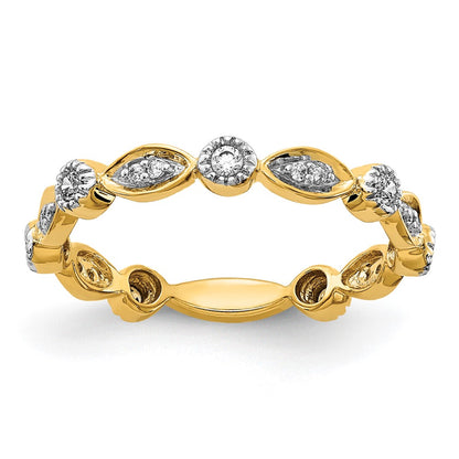 14k 1/5 carat Lab Grown Diamond VS/SI+ G+ Complete Fashion Band