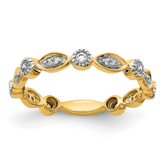 14k 1/5 carat Lab Grown Diamond VS/SI+ G+ Complete Fashion Band
