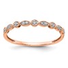 10K Rose Gold 1/20 carat Diamond Fancy Band
