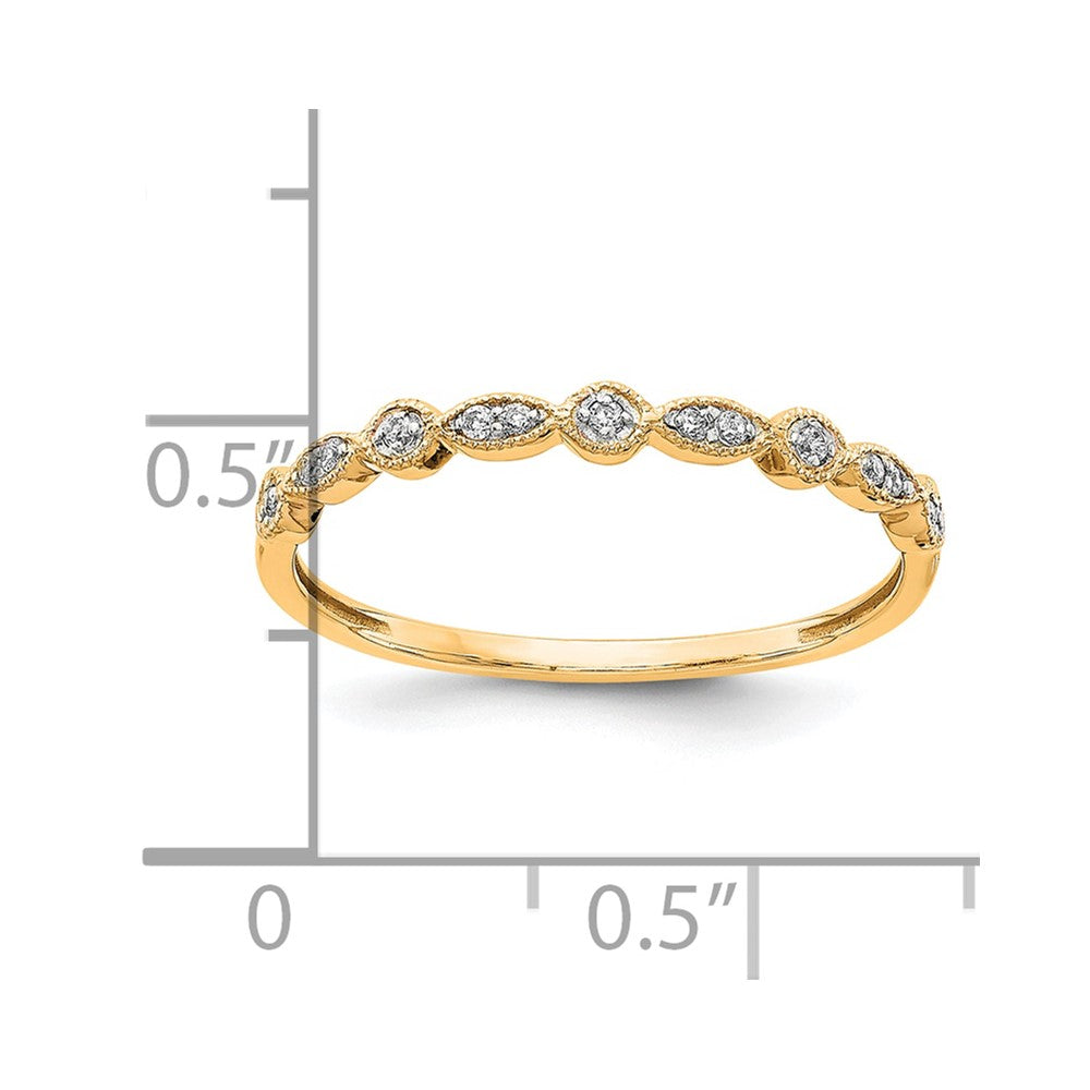 10K Yellow Gold 1/20 carat Diamond Fancy Band