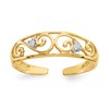 10k .02 carat Diamond Scroll Toe Ring
