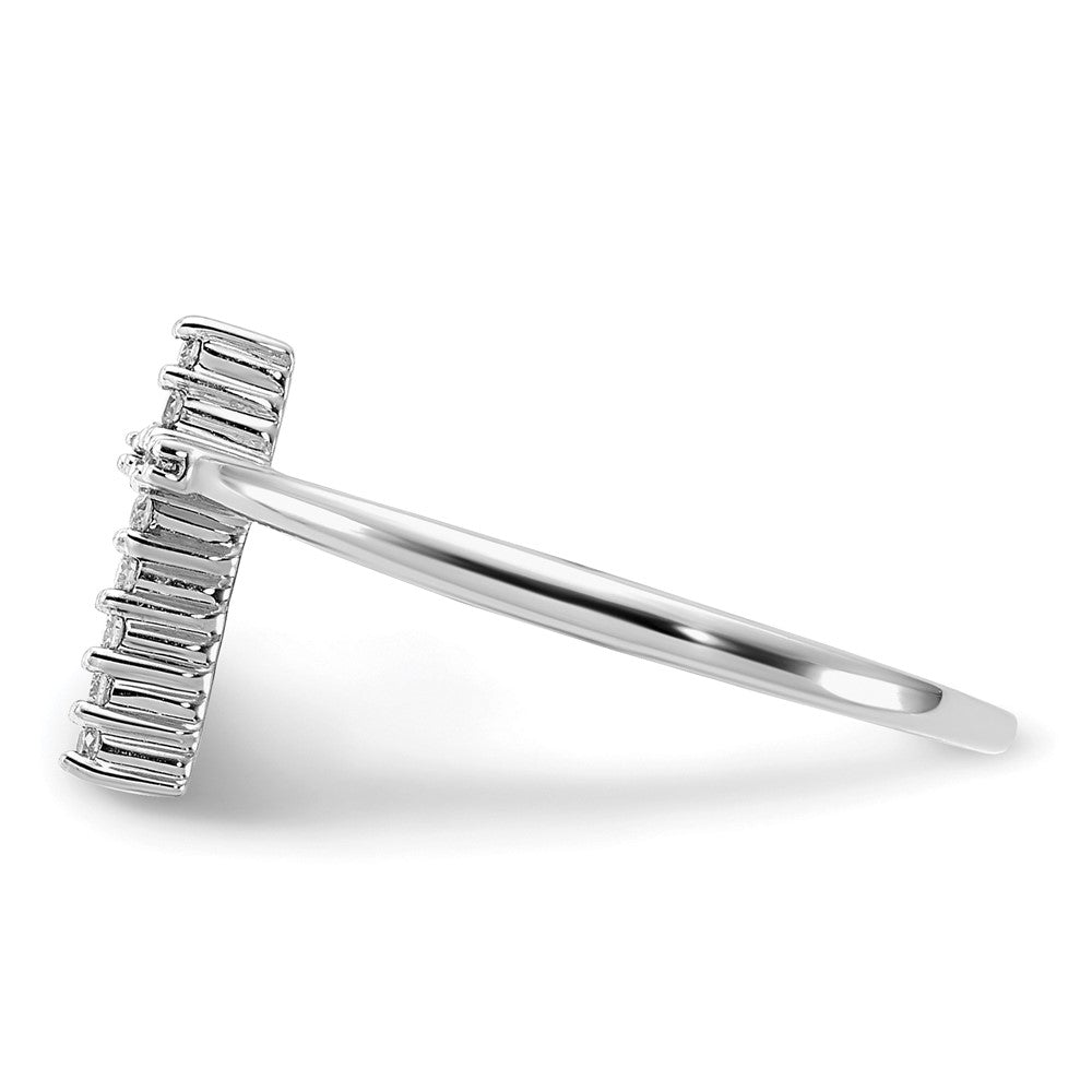14k White Gold 1/15 carat Lab Grown Diamond VS/SI+ G+ Complete Cross Ring
