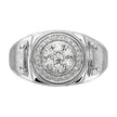 IBGoodman 14k White Gold 1/2 carat Lab Grown Diamond VS/SI+ G+ Complete Men's Ring