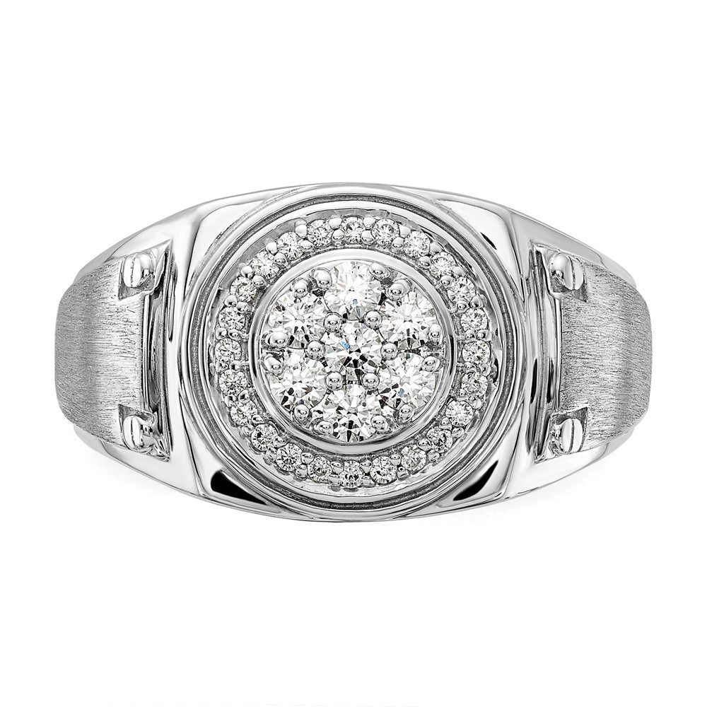 IBGoodman 14k White Gold 1/2 carat Lab Grown Diamond VS/SI+ G+ Complete Men's Ring