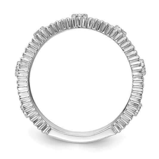 14k White Gold 1/4 carat Lab Grown Diamond VS/SI+ G+ Complete Fashion Band