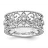 14k White Gold 1/4 carat Lab Grown Diamond VS/SI+ G+ Complete Fashion Band