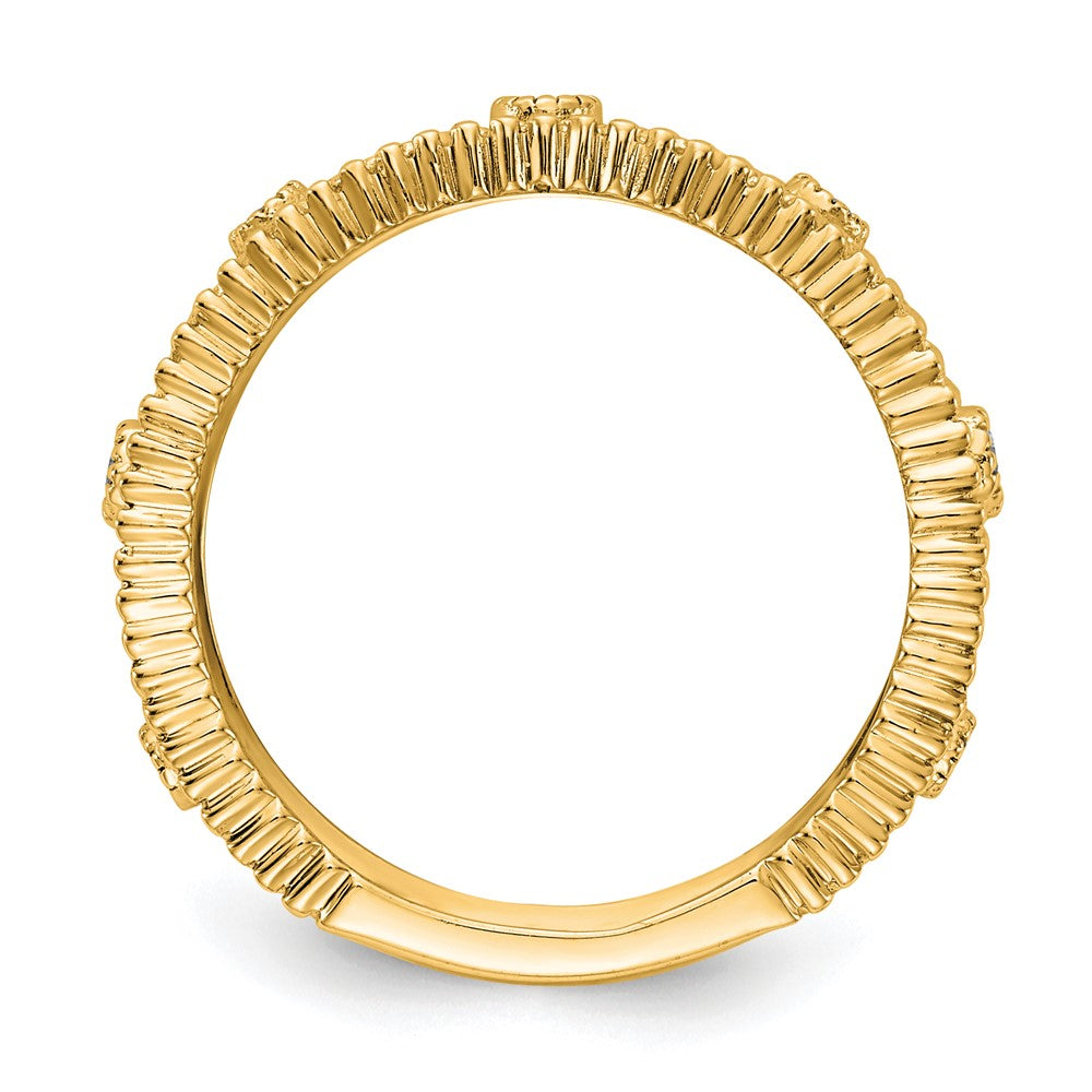 14k 1/4 carat Lab Grown Diamond VS/SI+ G+ Complete Fashion Band