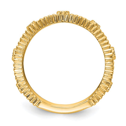 14k 1/4 carat Lab Grown Diamond VS/SI+ G+ Complete Fashion Band