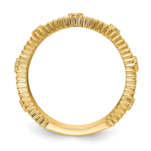14k 1/4 carat Lab Grown Diamond VS/SI+ G+ Complete Fashion Band