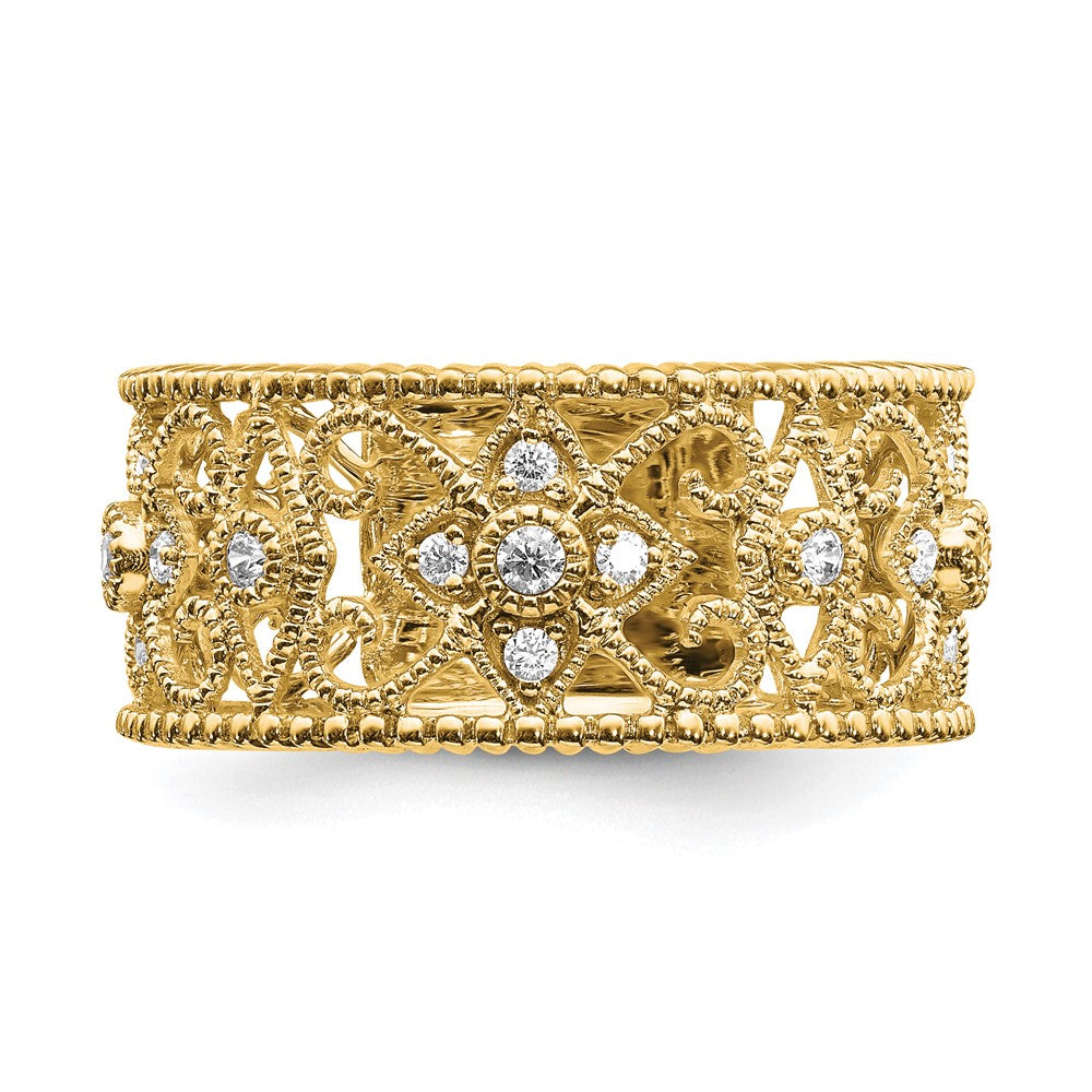 14k 1/4 carat Lab Grown Diamond VS/SI+ G+ Complete Fashion Band