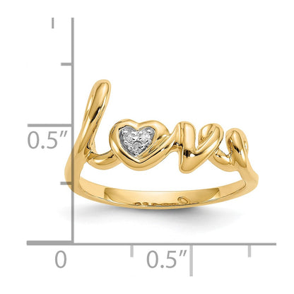 10K Diamond LOVE Ring