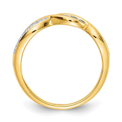 10K and White Rhodium Diamond MOM Ring