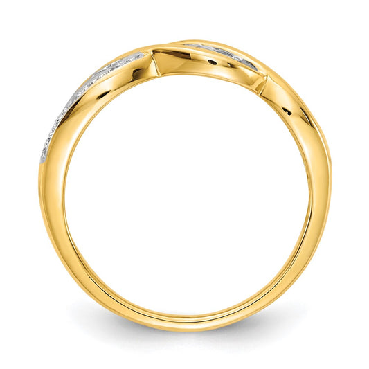 10K and White Rhodium Diamond MOM Ring