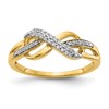 14k 1/10 carat Lab Grown Diamond VS/SI+ G+ Complete Infinity Symbol Ring
