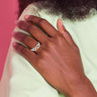 14k Two-Tone Rose and White Gold 1/6 carat Lab Grown Diamond VS/SI+ G+ Complete Infinity Heart Symbol Ring