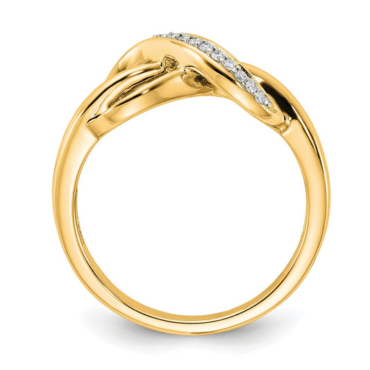 10K 1/15 carat Diamond Infinity Ring