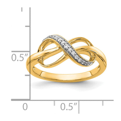 10K 1/15 carat Diamond Infinity Ring