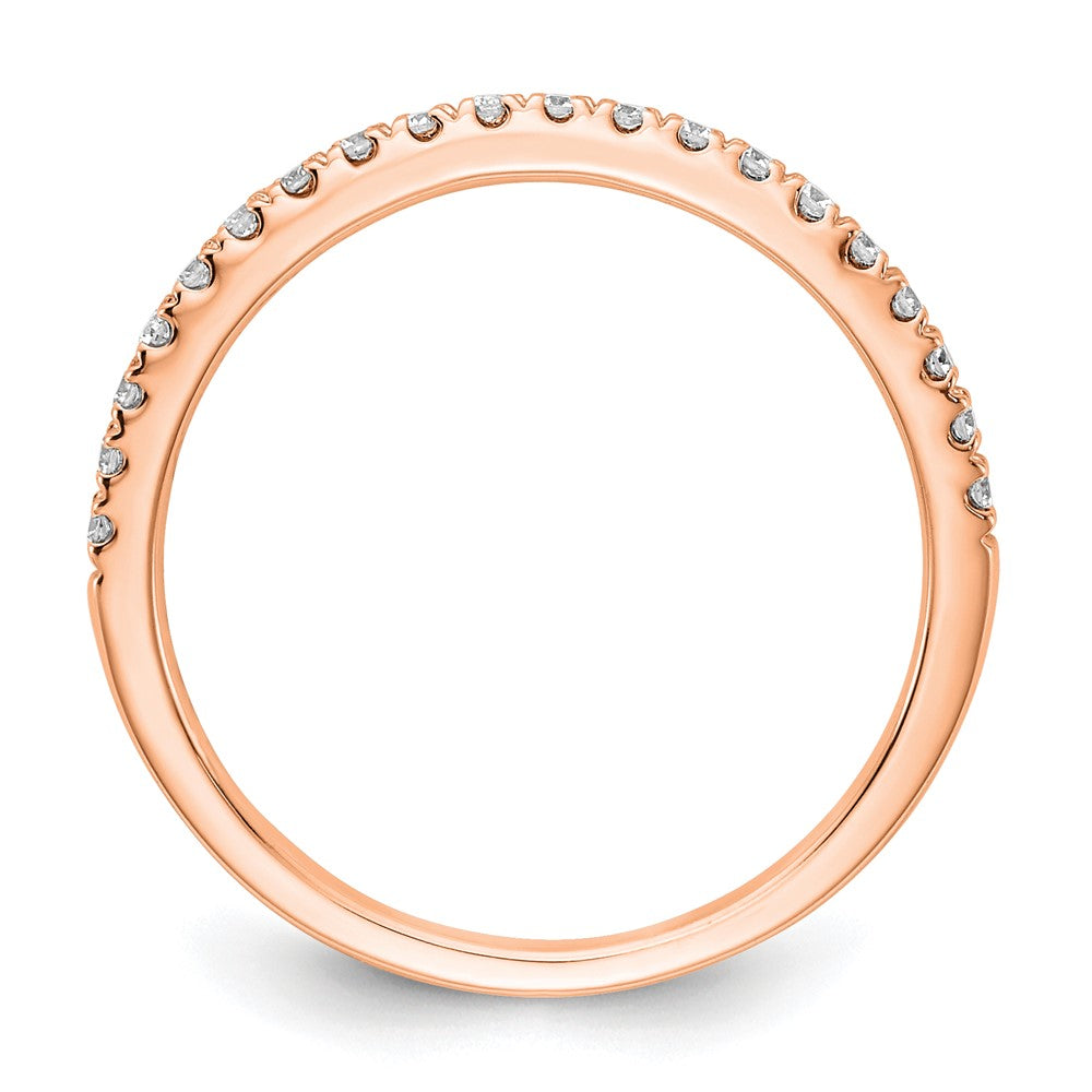 14k Rose Gold 1/5 carat Lab Grown Diamond VS/SI+ G+ Complete Wedding Band