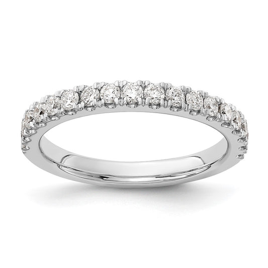 14k White Gold 1/2 carat Lab Grown Diamond VS/SI+ G+ Complete Wedding Band