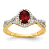14k 1/5 carat Lab Grown Diamond VS/SI+ G+ and Lab Created Ruby Oval Complete Halo Ring