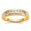 10K w/Rhodium Diamond Mens Channel Ring