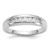 IBGoodman 14k White Gold 1/3 carat Lab Grown Diamond VS/SI+ G+ Seven Stone Complete Men's Ring
