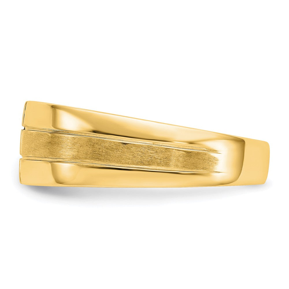 IBGoodman 14k 1/4 carat Lab Grown Diamond VS/SI+ G+ Complete Polished and Satin Men's Ring