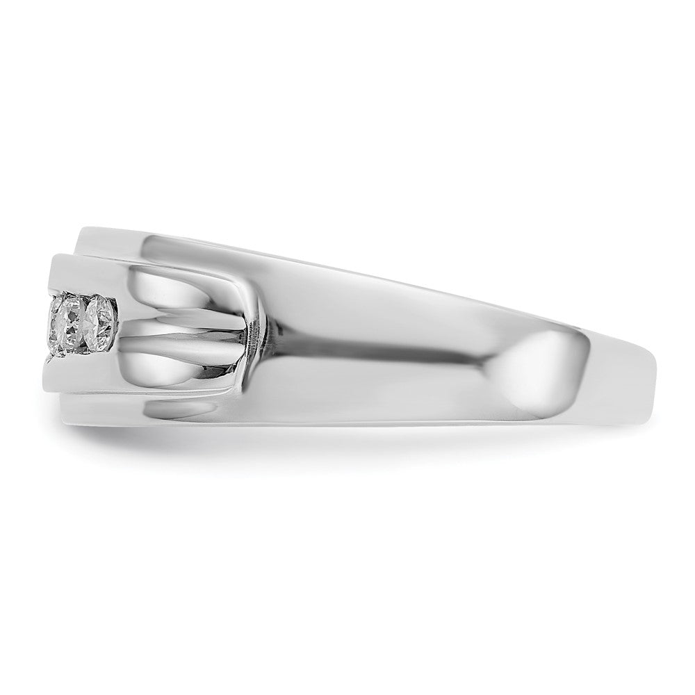 IBGoodman 14k White Gold 1/4 carat Lab Grown Diamond VS/SI+ G+ Complete Men's Band