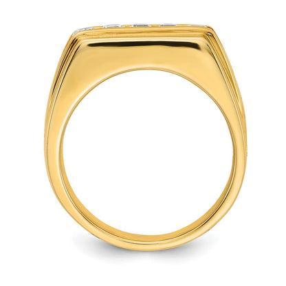 IBGoodman 14k 1/2 carat Lab Grown Diamond VS/SI+ G+ Five Stone Complete Men's Ring