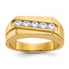 IBGoodman 14k 1/2 carat Lab Grown Diamond VS/SI+ G+ Five Stone Complete Men's Ring