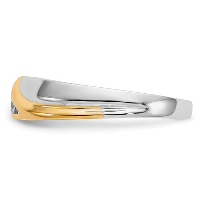 IB Goodman 10k Two-tone Mens 1/6 carat Diamond Ring