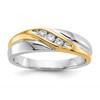 IB Goodman 10k Two-tone Mens 1/6 carat Diamond Ring