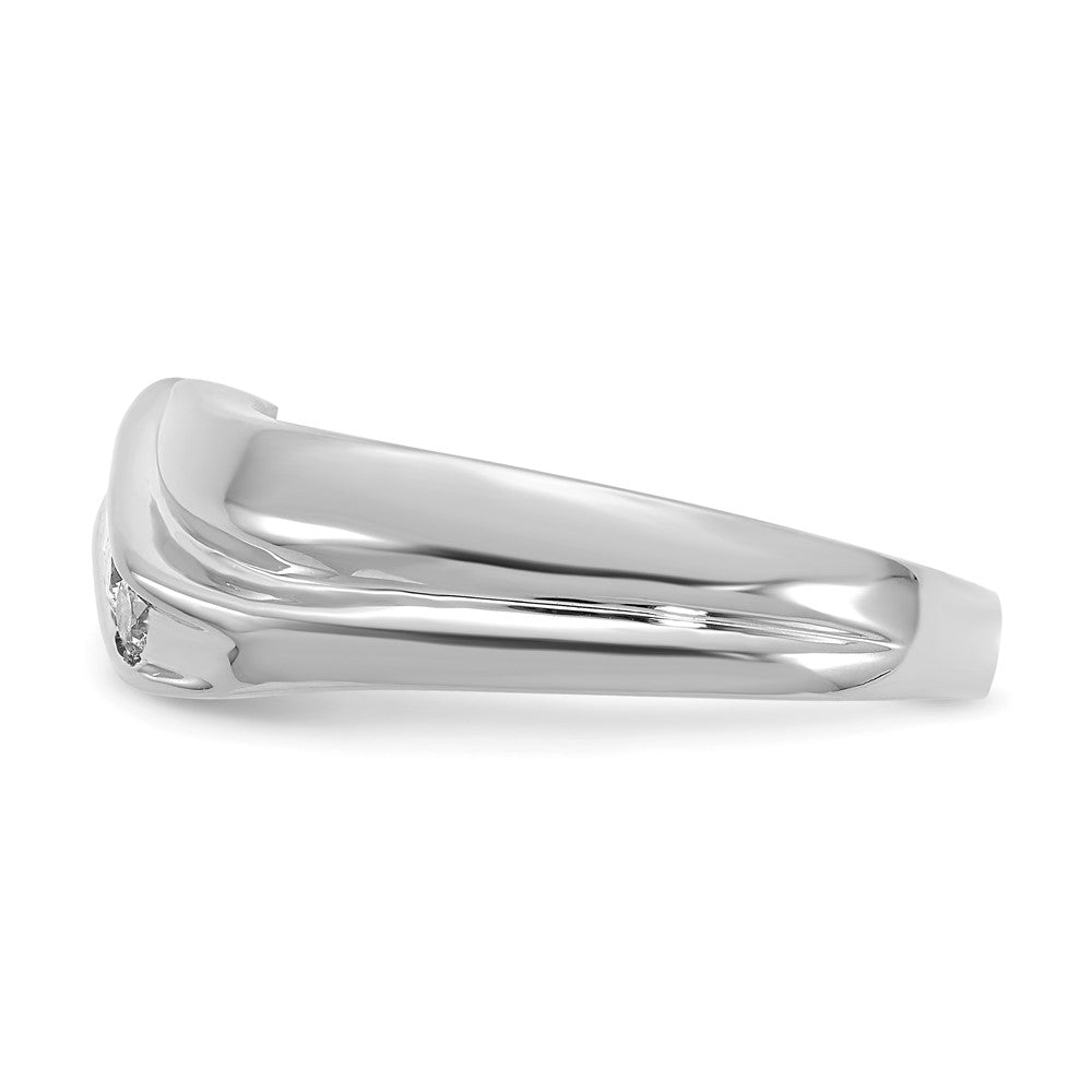 IBGoodman 14k White Gold 1/3 carat Lab Grown Diamond VS/SI+ G+ Five Stone Complete Men's Ring