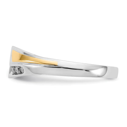 IBGoodman 14k Two-tone 1/4 carat Lab Grown Diamond VS/SI+ G+ Complete Men's Ring